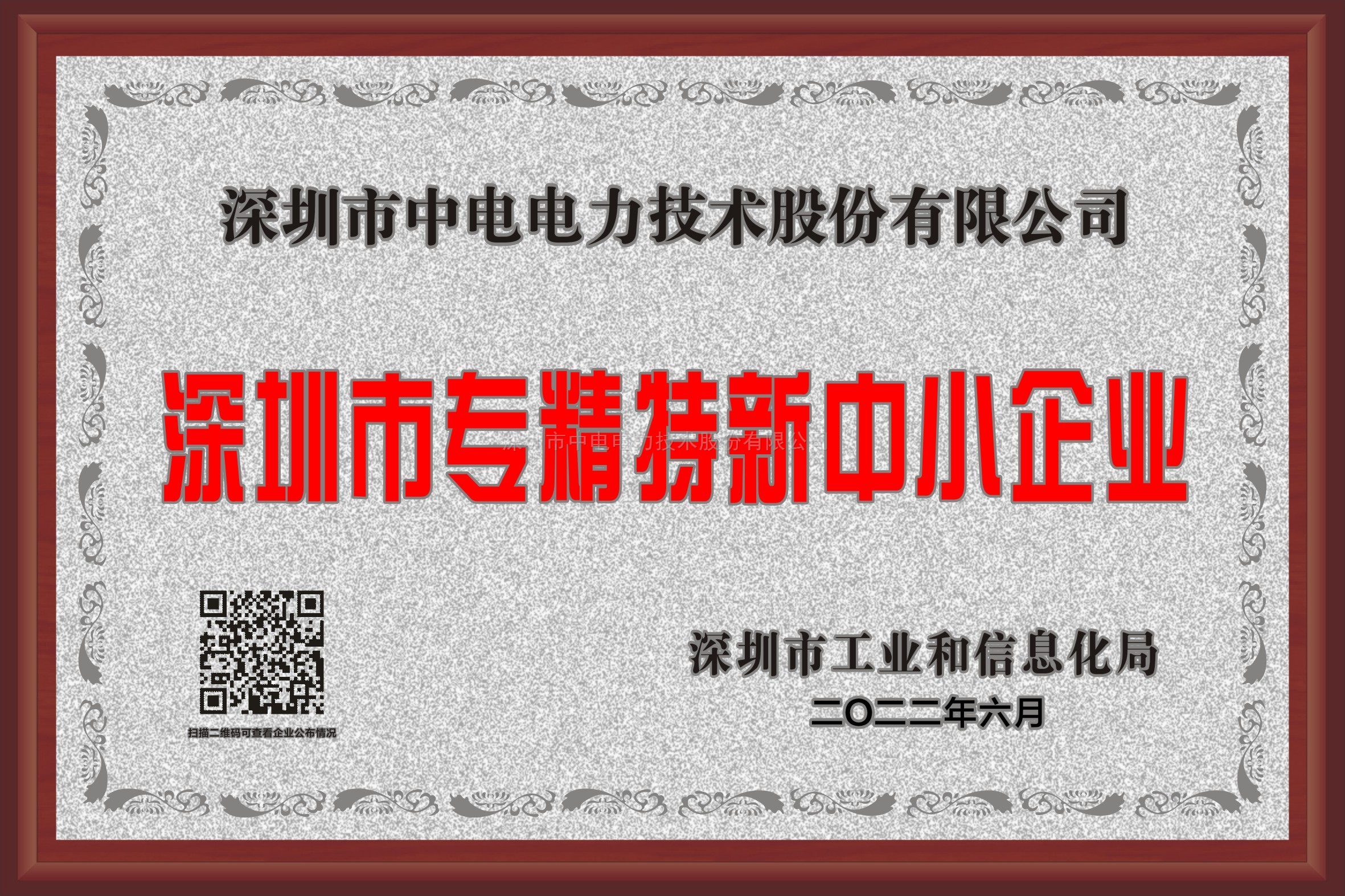 深圳市專(zhuān)精特新中小企業(yè)