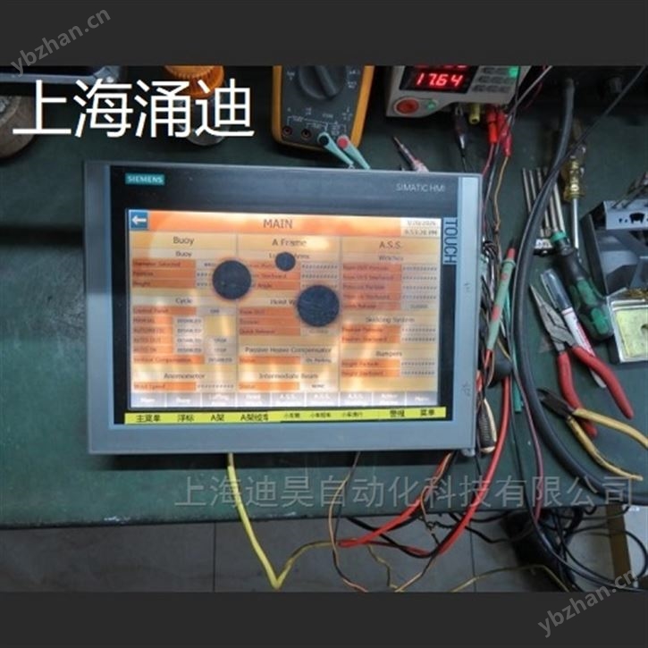 西门子TP1200触摸屏上有大圆黑点显示维修