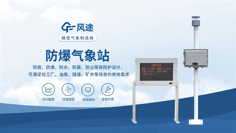 防爆氣象站——Ex ia IIC T6 Ga讓生產更安心！