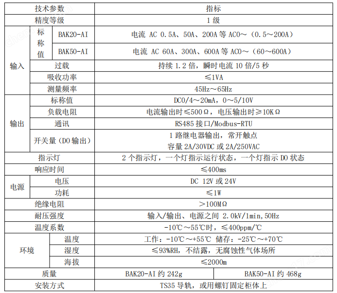 安科瑞B(yǎng)A水泥廠開口式交流電流變送器