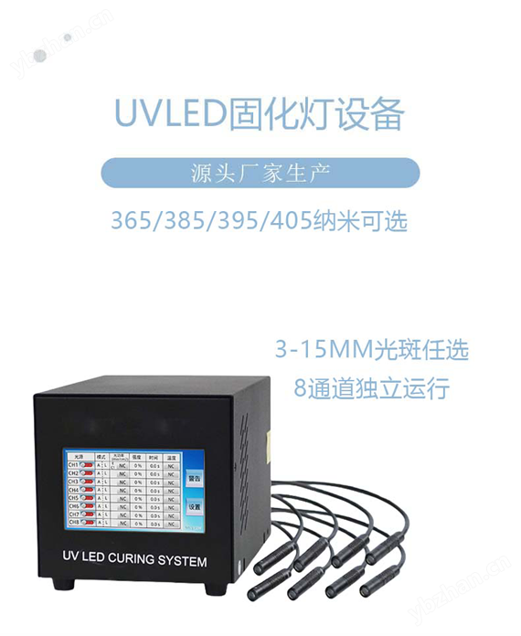 天易欣8通道UVLED點光源紫外膠光固機